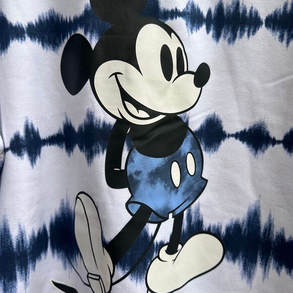 Disney parks Disneyland resort blue white tie-dye Mickey Mouse sweatshirt small - Picture 2 of 8
